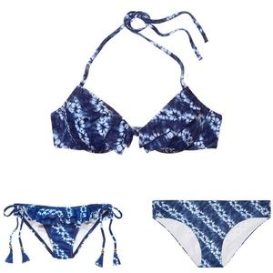 Ink Blot Tie Dye Trail Bikini Set (3 pieces) NIB